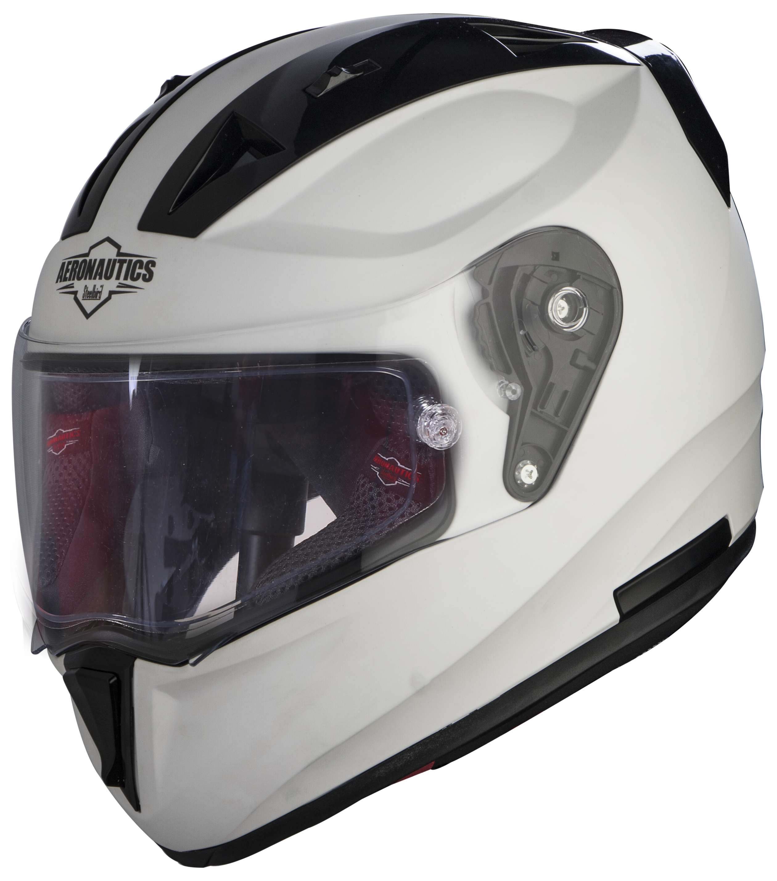 SA-1 Aeronautics Mat White With Anti-Fog Shield Clear Visor